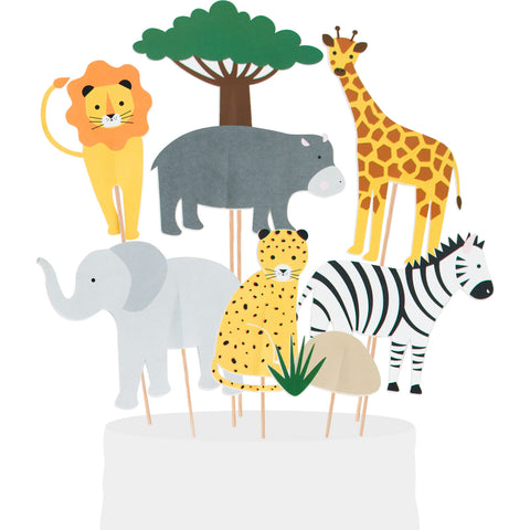 Topo de Bolo Animais Selva