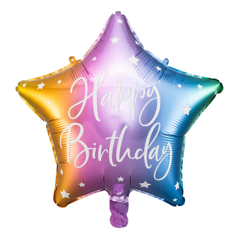 Balão Estrela Happy Birthday