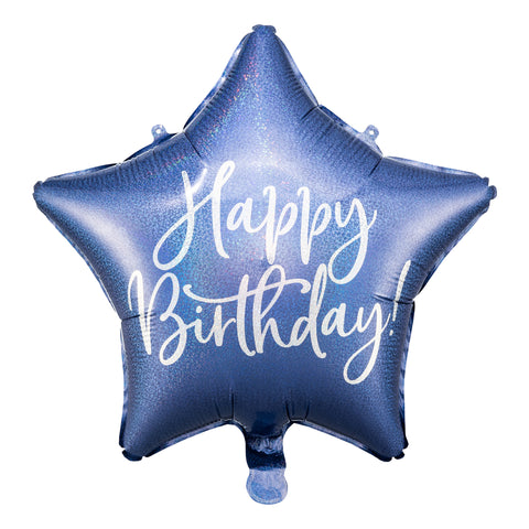 Balão Estrela Happy Birthday