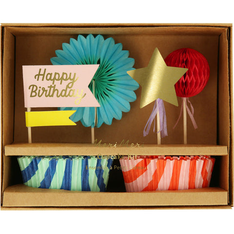 Kit Cupcakes Riscas Happy Birthday