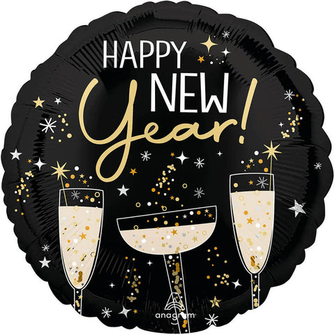 Balão Happy New Year Champagne