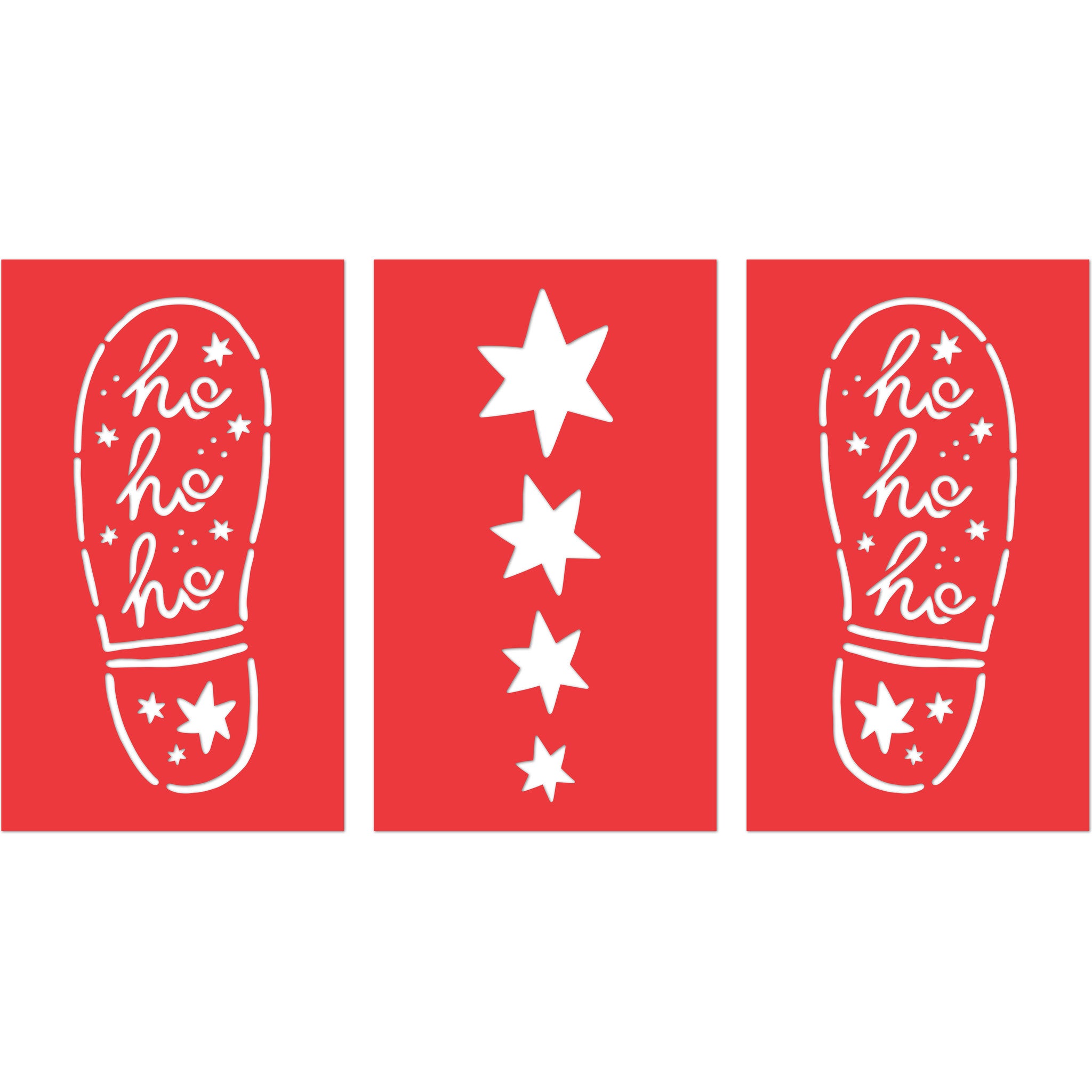 Stencil Pegadas Pai Natal