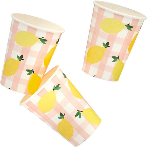 Copos Limão e Gingham