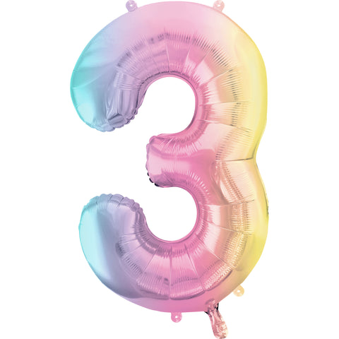 Balão Número Multicolorido