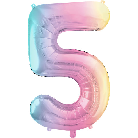 Balão Número Multicolorido