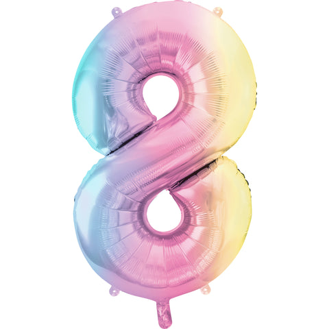 Balão Número Multicolorido