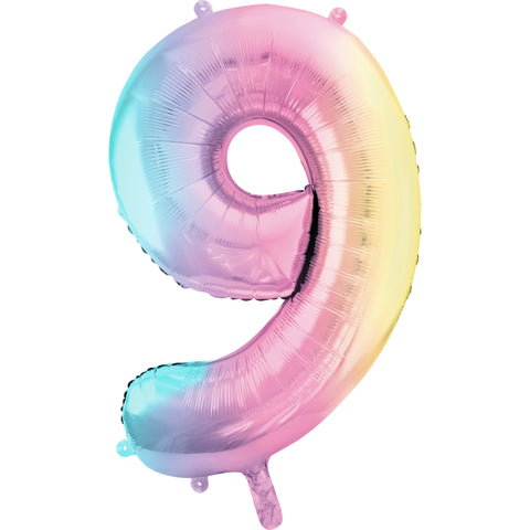 Balão Número Multicolorido