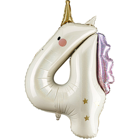 Balão Número Unicórnio