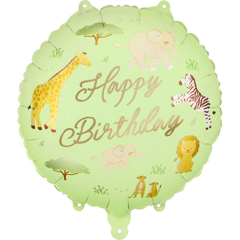 Balão Happy Birthday Animais Safari