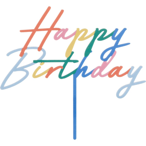 Topo de Bolo Happy Birthday