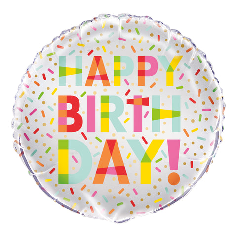 Balão Sprinkles "Happy Birthday"