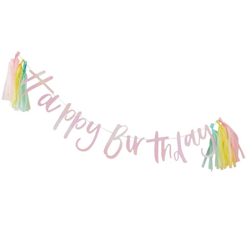 Grinalda "Happy Birthday" com Tassels