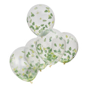 Balões Confetis Folhas